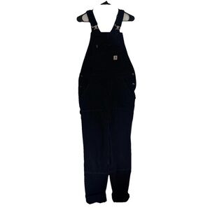 Carhartt Women’s Black Workwear Bib Overalls 4 tall great condition
